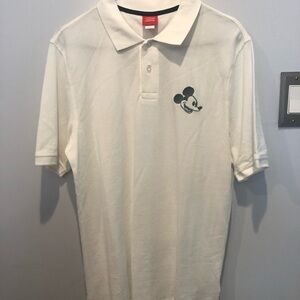 Disney White Polo Shirt with Black Trim